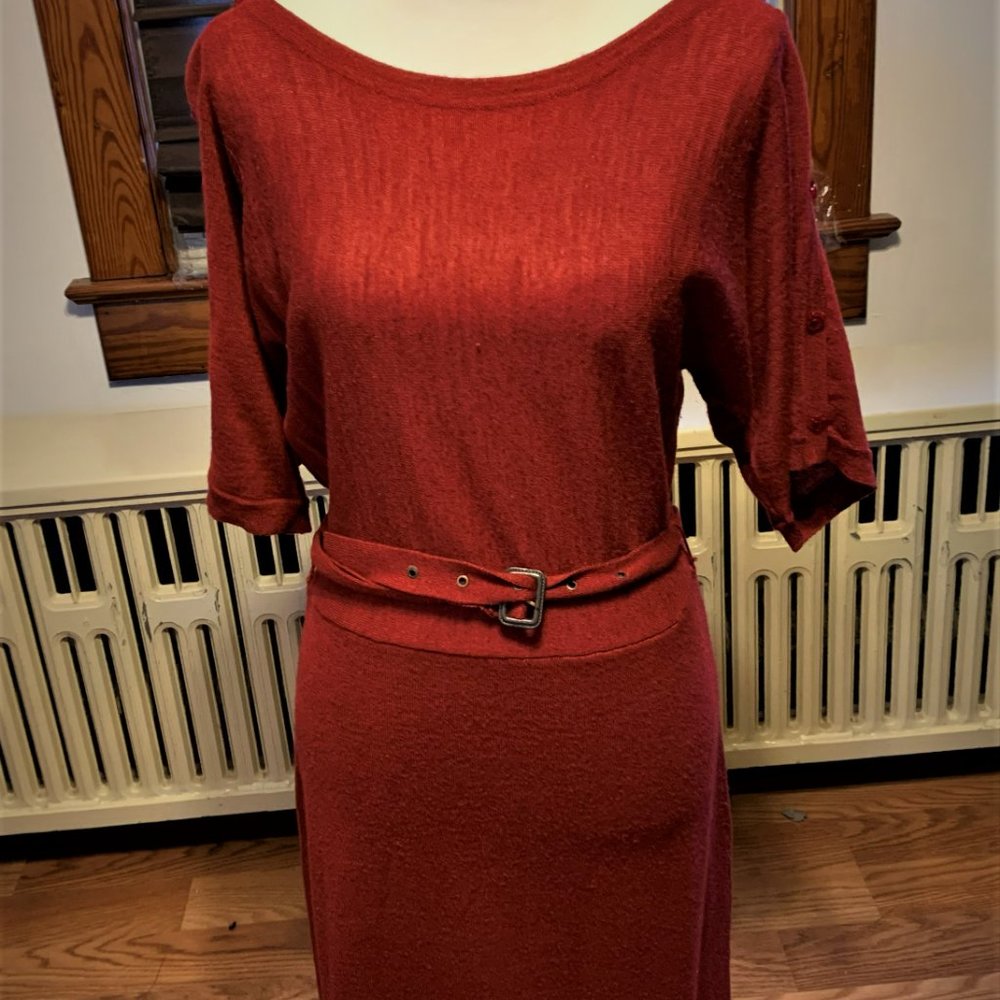 The Limited Outback Red Dolman Sleeve Red Sweater Dress